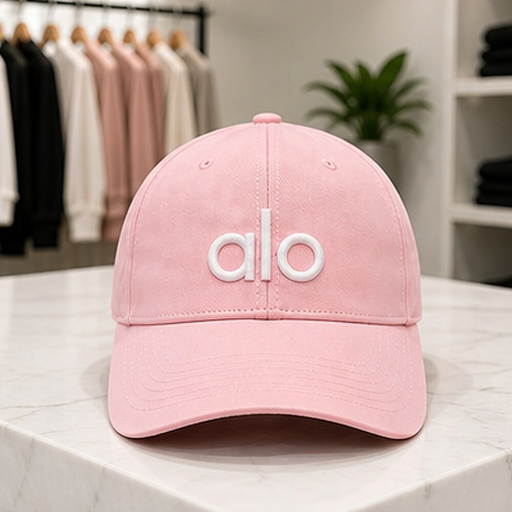 ALO Yoga Pink Tennis Baseball Cap Hat Logo